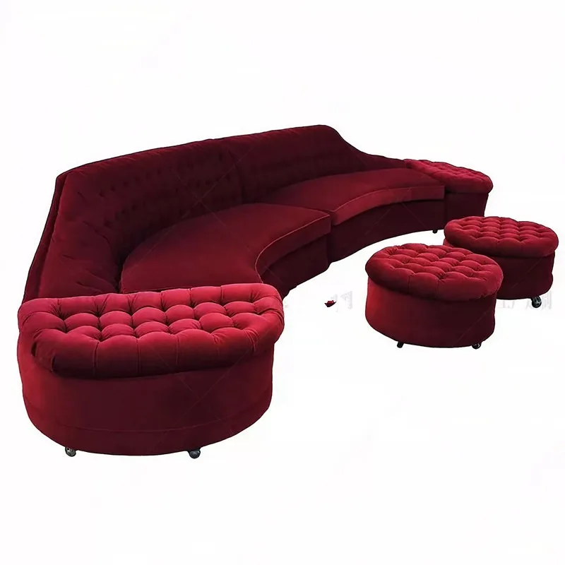 Nordic Italian minimalist small apartment villa area hotel apartment beauty salon sales department buckle flannel sofa