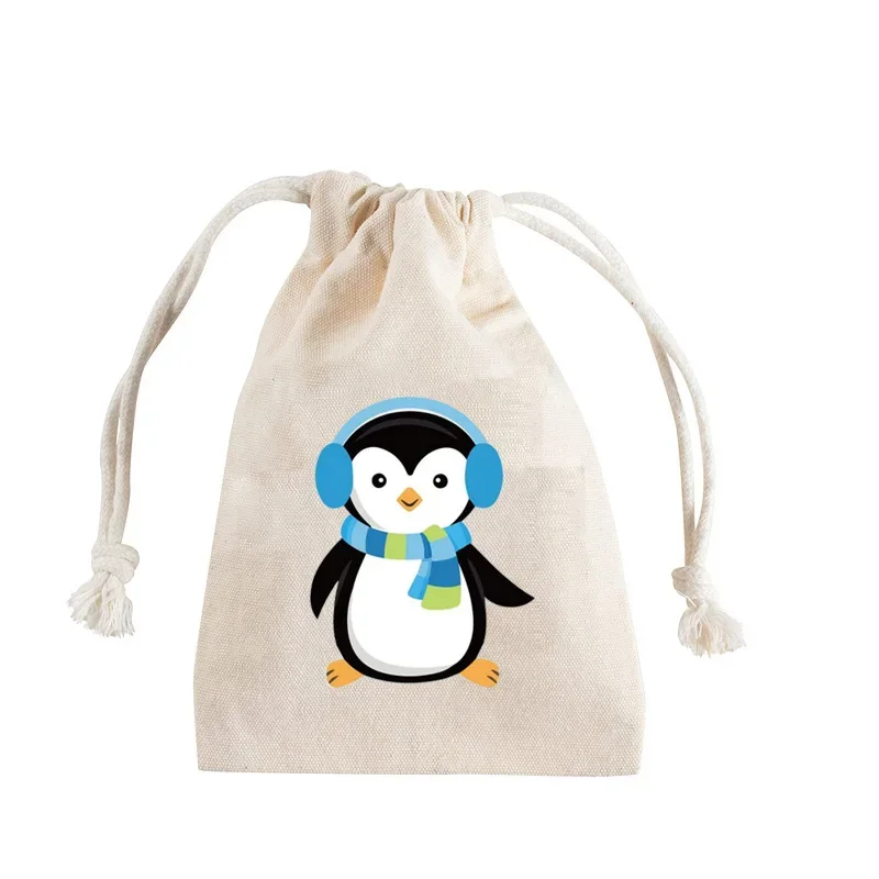 5pcs Penguin Treat Goodie Candy Gift Bag Baby Shower wonderland Animal polar plunge party Winter Theme Birthday Decoration Favor