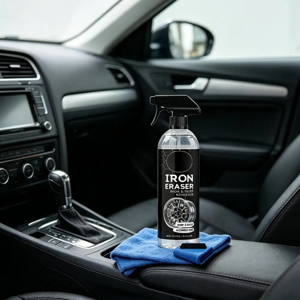 Rust Removal Spray Iron Remover Spray for Car Wheels Fast Acting Rust Brake Dust Cleaner Metal Fallout for Automotive for Car