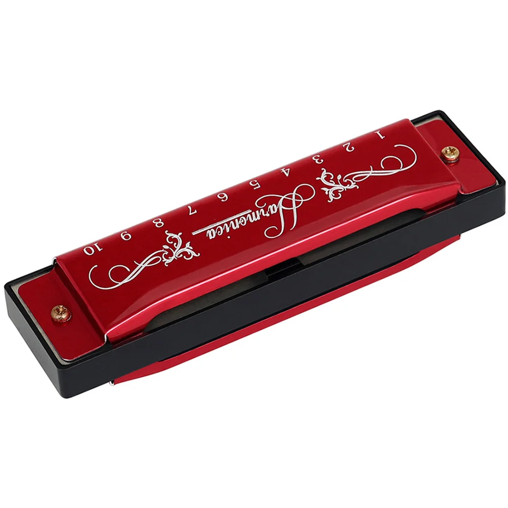 

10 Hole 20 Tone Harmonica in Key of C Compact Metal ABS Build Ideal for Beginners Adults Kids Students Christmas Gift Option