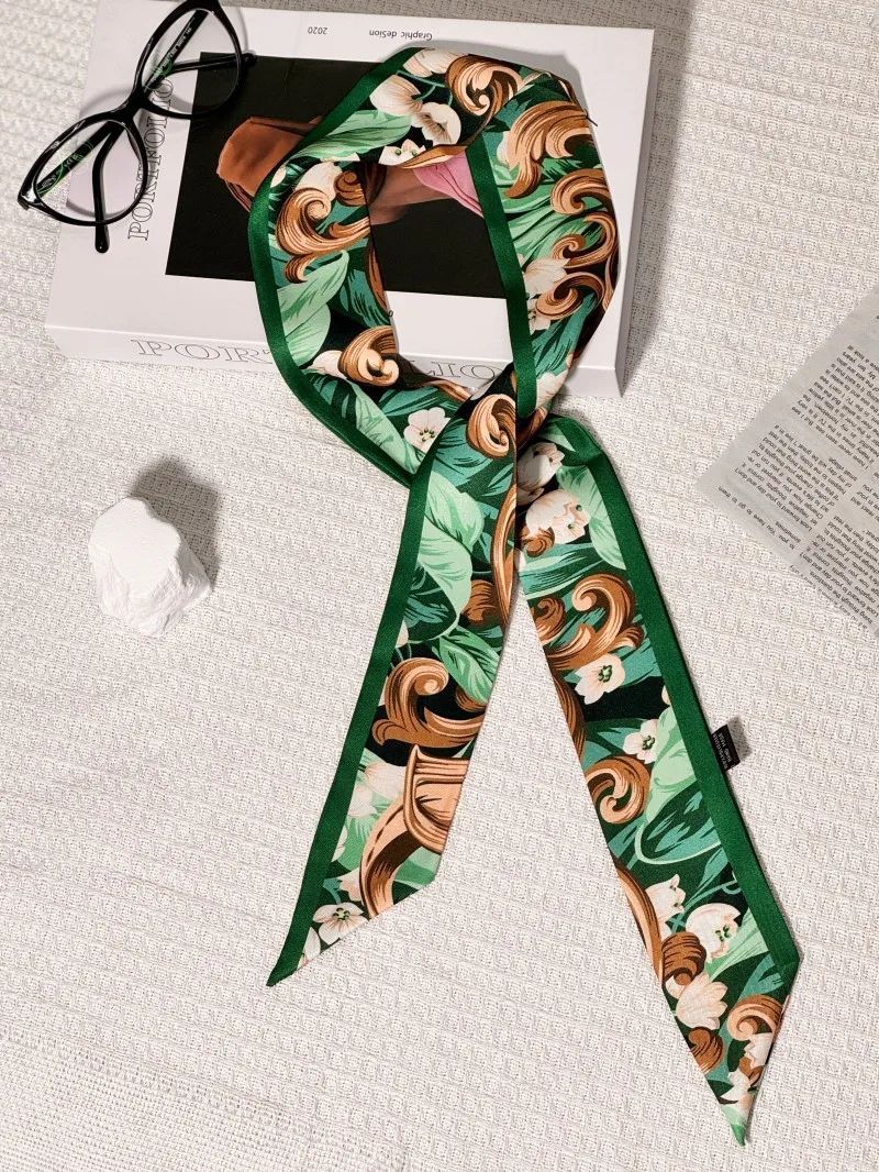 جديد فاخر العلامة التجارية مصمم الأوشحة للنساء موضة جديدة الأوشحة الحريرية رئيس الرقبة التفاف أفكار هدايا الزفاف أفضل بائع