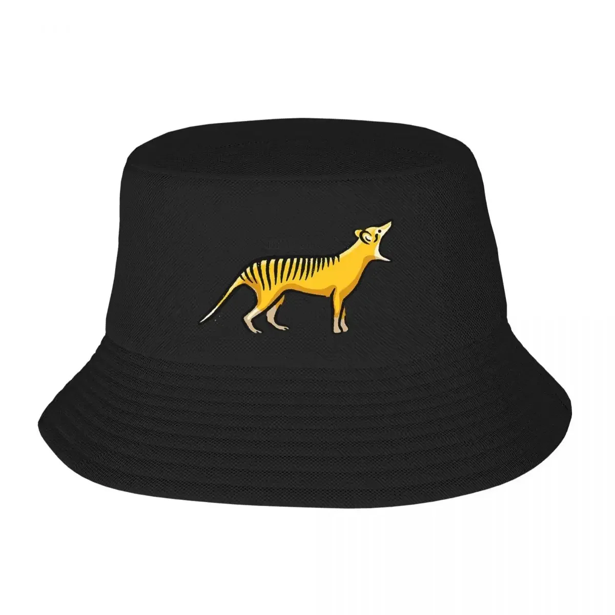 Thylacine The Dog-like Marsupial Bucket Hats Panama For Kids Bob Hats Cool Fisherman Hats Summer Beach Fishing Unisex Caps