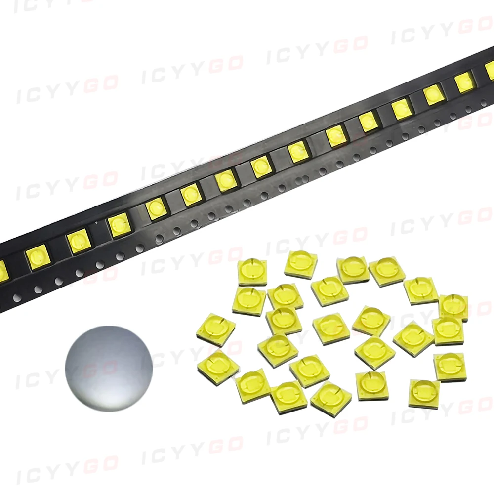 10 pieces LED 3W 3535 White Light 6000-7000K 45mil Chip High Brightness High Power LED Lamp Beads Ceramic Lamp Beads