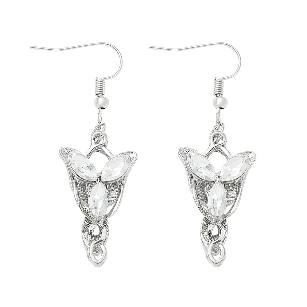 Moda Europa y América El Señor de los Anillos Pendientes de princesa elfo Estrella crepuscular Corazón del diablo Pendientes premium