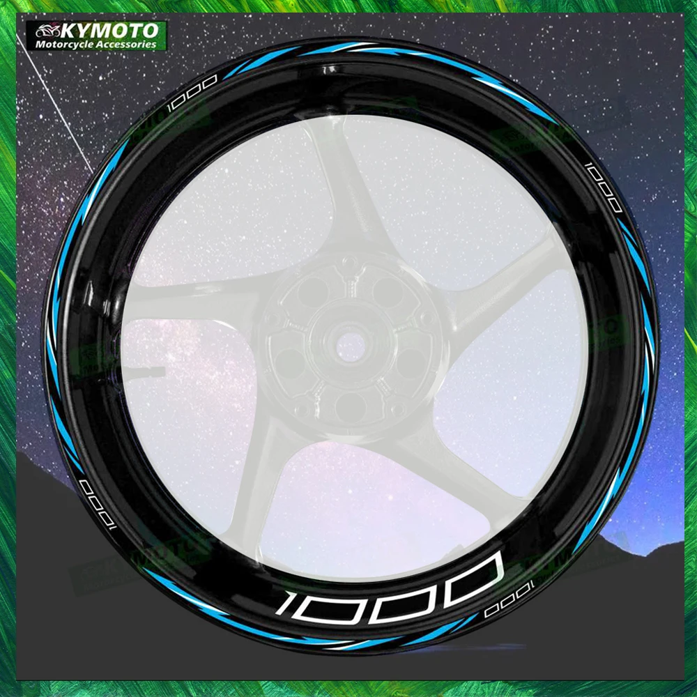 

Для Z1000 Z 1000 светоотражающие аксессуары для мотоциклов, наклейки, 17-дюймовый передний и задний обод, полосатые наклейки, украшение для внедорожного обтекателя