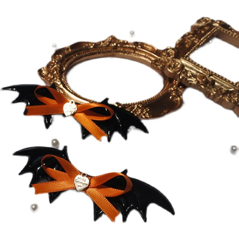 Lolita Halloween calabaza Color accesorios para el cabello KC diadema Dark Little Devil Bat Wings Barrettes Top Hat tocado