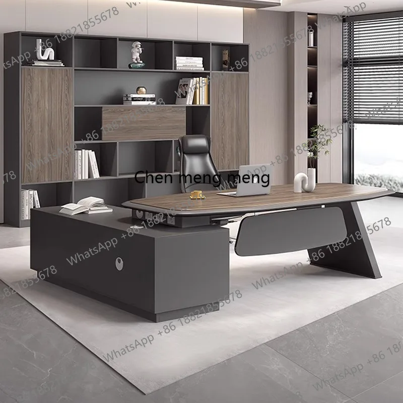 

new model store boss simple modern president office furniture Guangdong light luxury manager large class supervisor