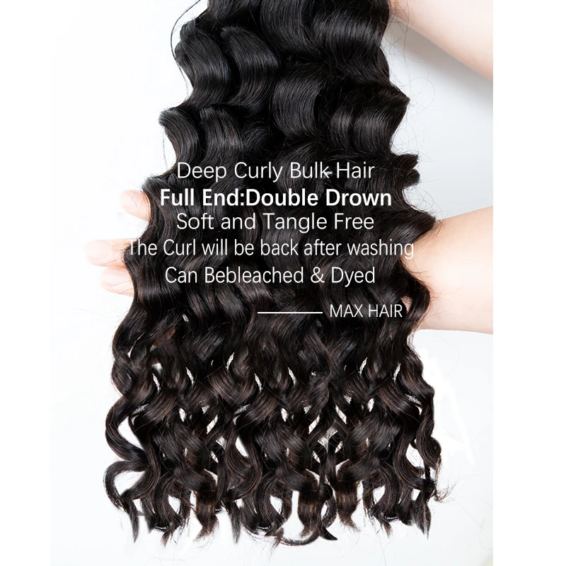 Menselijk Haar Bulk Water Wave Geen Inslag Haar Bulk Voor Vlechten Krullend Haar Echt Menselijk Haar Indian Natuurlijke Zwarte Human Hair Extensions