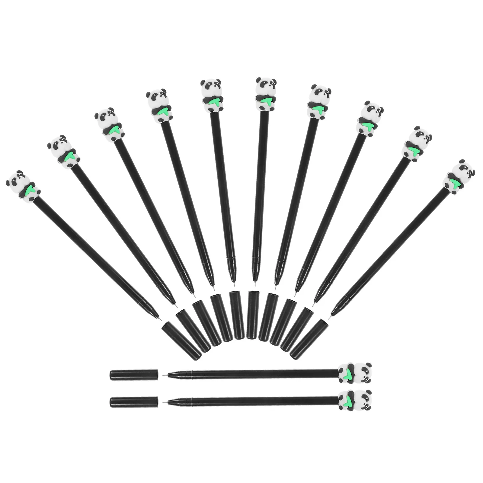 

Набор из 12 гелевых ручек с пандами: высококачественные пластиковые ручки для школы, милый канцелярский набор для учеников, ручки с дизайном панды
