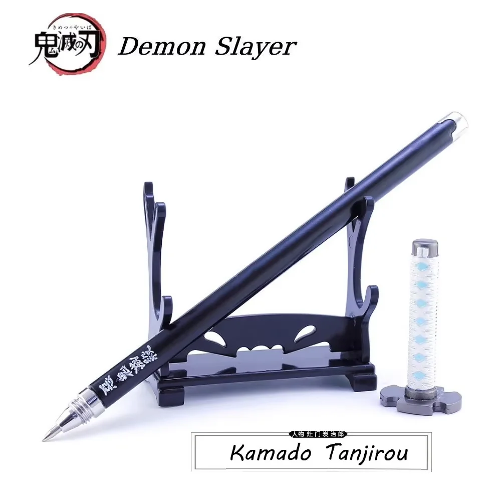 20cm Demon Slayer Kamado Tanjirou Tomioka Giyuu Kanroji Mitsuri Signature Pen Japanese Anime Weapons Desktop Display Gift Toy