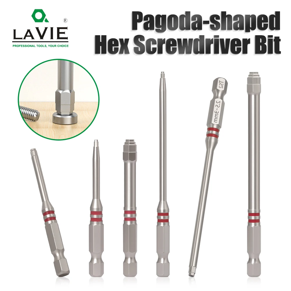 

LAVIE 1pc Hex Shank Bit 65mm-100mm,Hex Driver for Hard-to-Reach Screws, Hand Tool Accessory AE133H165