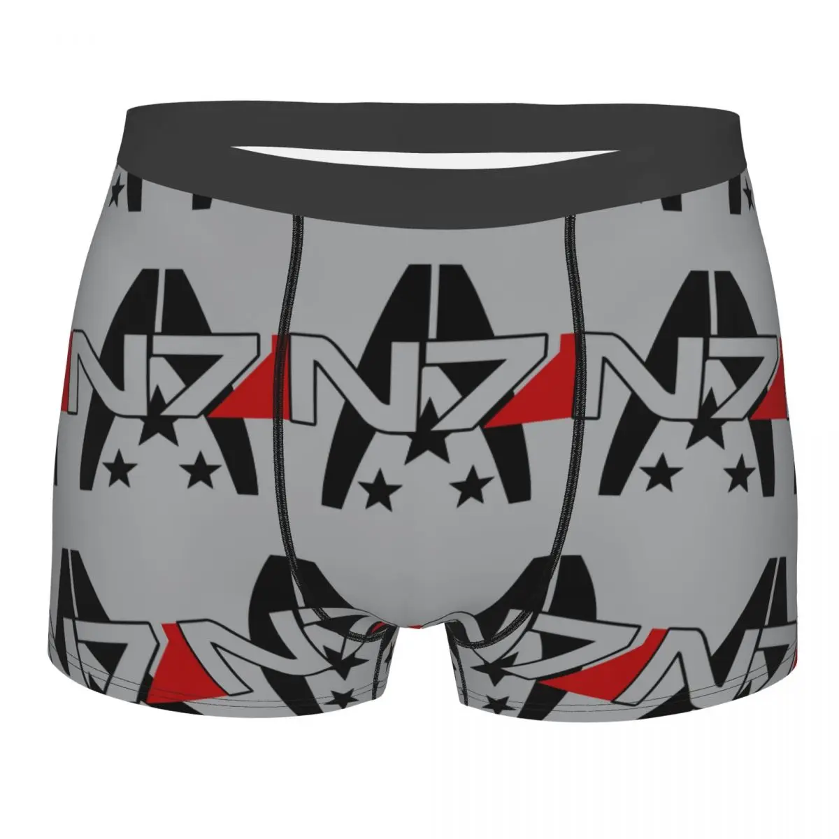 Boxer Underpants Shorts Mass Effect N7 Alliance Panties Men Ventilate Underwear for Homme Man Boyfriend Gift