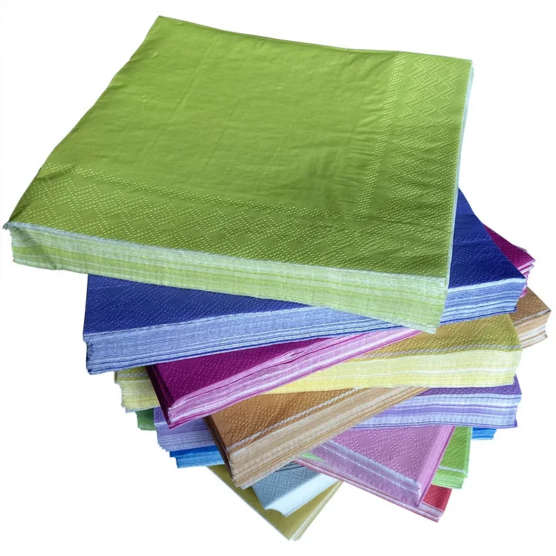 Colorful Double-Layer Birthday Party Napkins - Ideal for Western Restaurants, Colorful Prints, Perfect for Holiday Parties