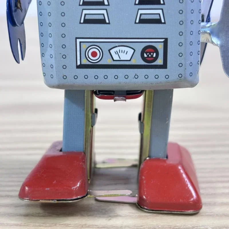 [Grappig] Klassieke collectie Retro Clockwork Wind up Metal Walking Tin Toy reparateur Robot Vintage Mechanisch MS249 kindercadeau