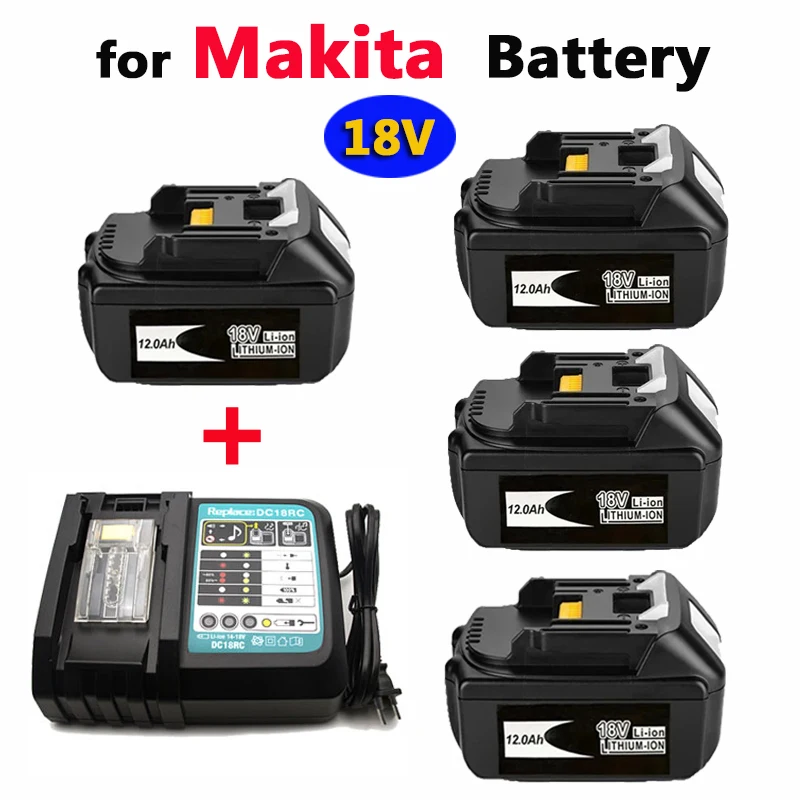 Battery 18v for makita BL1860 BL1850B BL1850 BL1840 BL1830 screwdriver battery & charger 18v Replacement Power Tool Batteries.