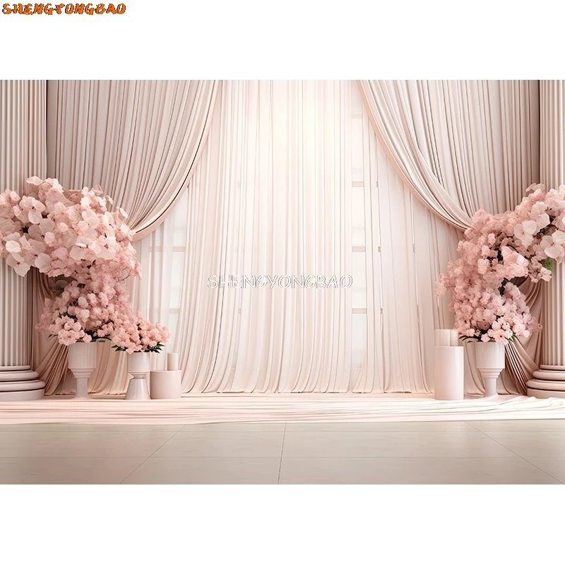 Nette Mariage Scène Photographie Décors Fleur Arc Fond Bannière NikRideau Décoré Photo Studio Accessoires SG-02