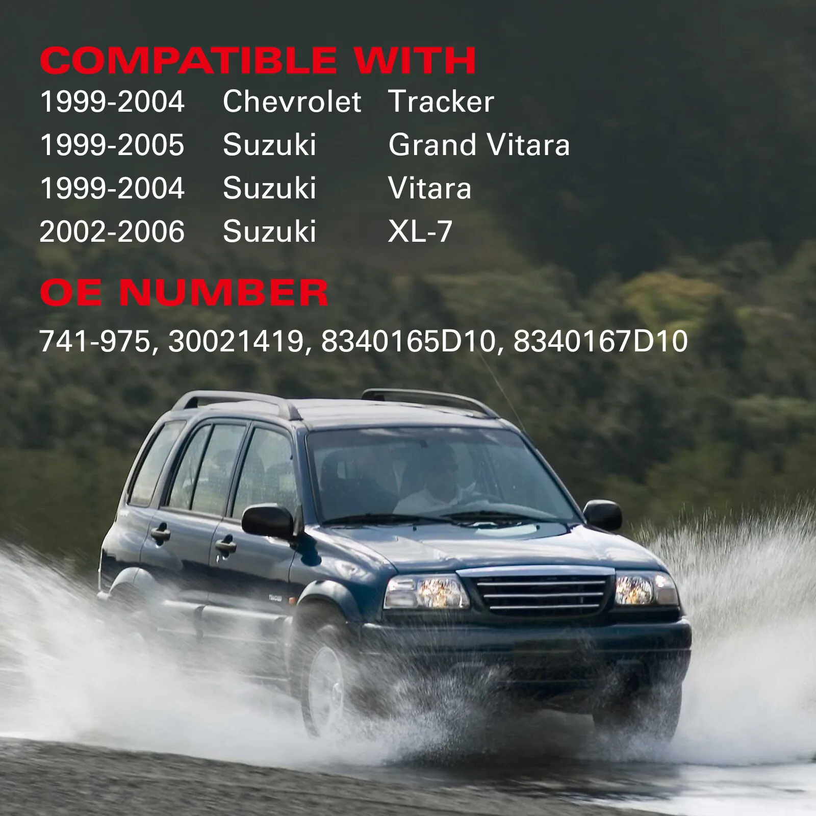 Front Right For 99-04 Suzuki Grand Vitara for Chevy Power Window Regulator w/ Motor