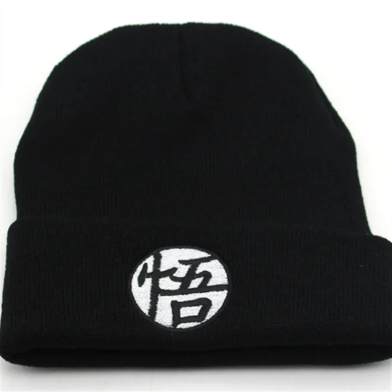 Dragon Ball Anime Son Goku Kakarotto Cosplay Hat Autumn and Winter Warm Embroidery Knit Cap Autumn and Winter Unisex Woolen Hats