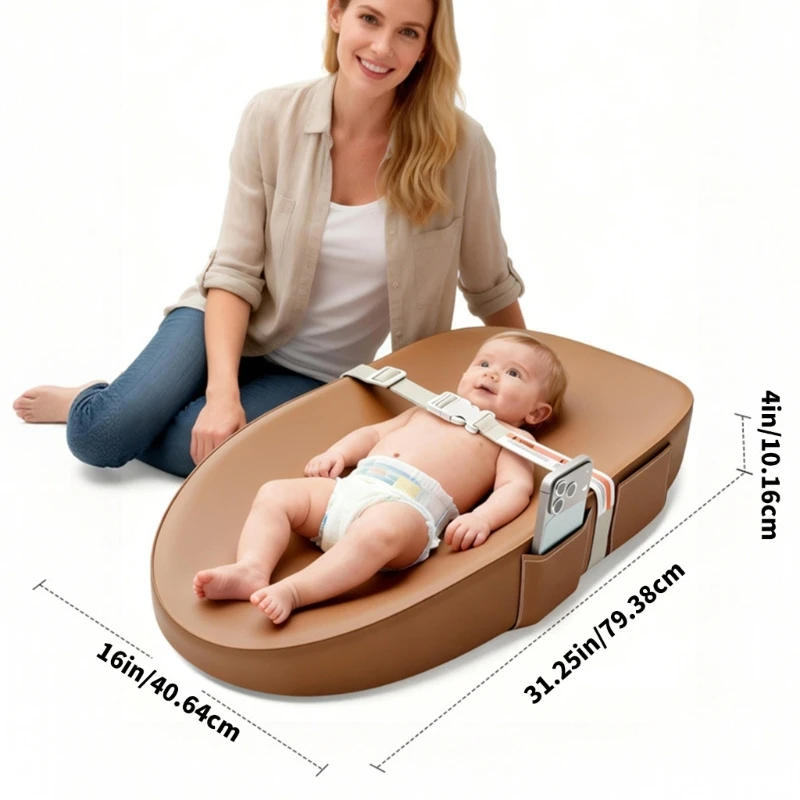 Ergonomic Baby Diaper Changing Pad With Secure Straps Space Saving for Home 425F