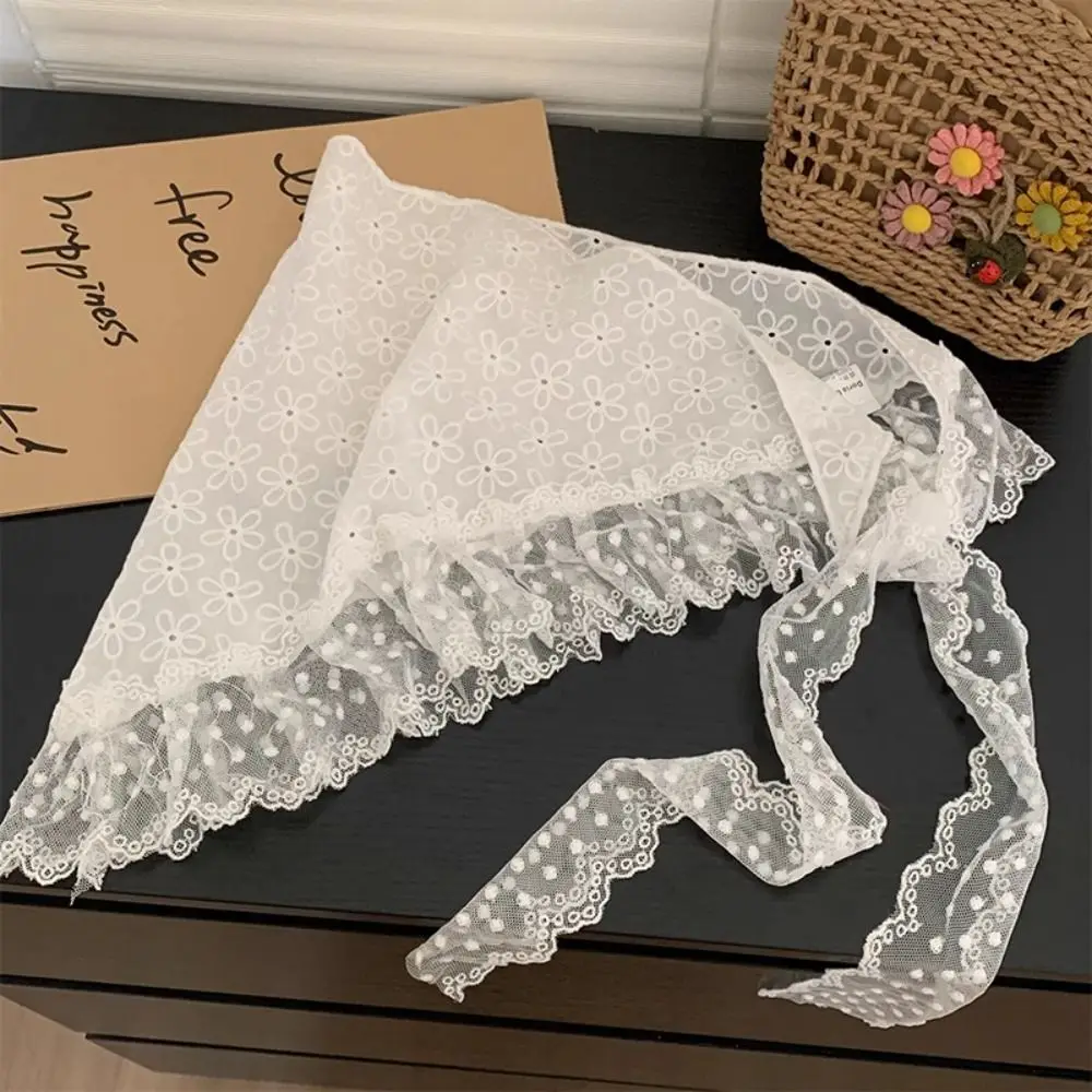 Rok Mini Renda Manis Lembut Rok Kasa Pinggang Tinggi Bunga Rok Tepi Ruffle Gaya Korea Bertali Pesta