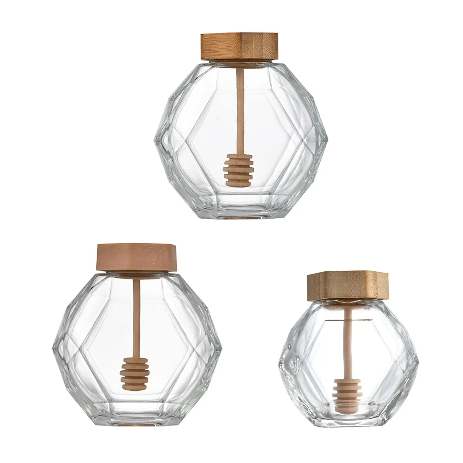 Honigglas aus Glas zur Aufbewahrung von Honigsirup, transparente, waschbare Bienenstock-Honigschale