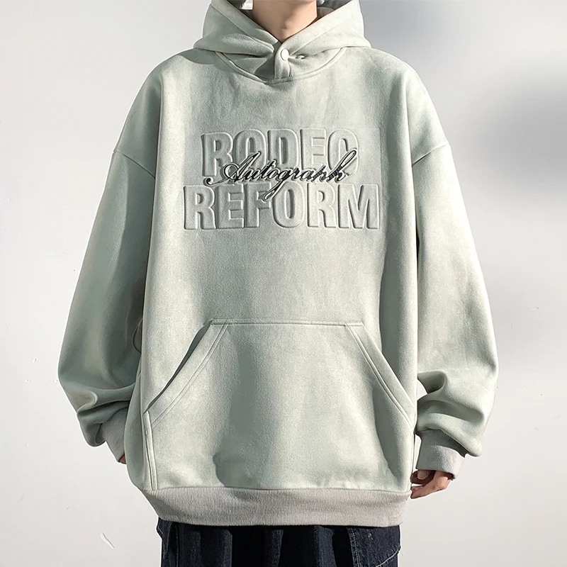 

Men's Hoodie Sweatirt American Retro Suede Jaet Oversize Spring Autumn New Sle Printed Casual Comfortable Youth Faion