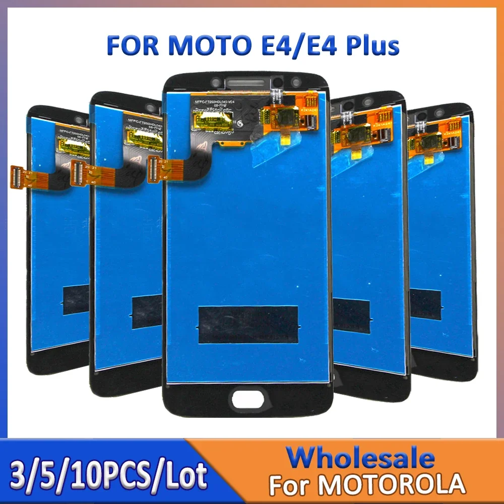 GEFENSI, venta al por mayor, lote de 3/5/10 piezas para Motorola E4 Plus LCD N Touch Assembly Play Display para Moto E4 Plus, ofertas al por mayor