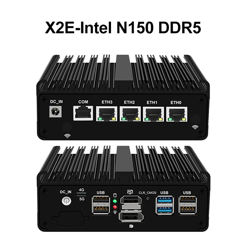 4x2.5G Intel N150 Firewall Upgraded Version Fanless Mini PC Intel