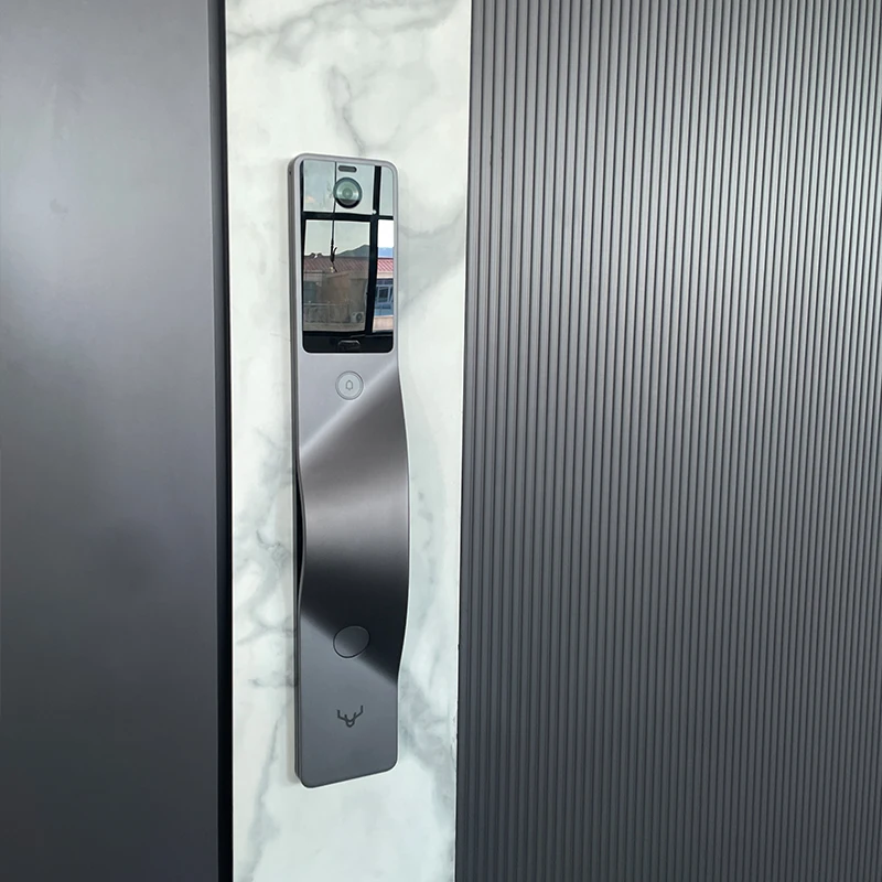 Portas francesas Entrada principal Segurança externa com portas externas com Smart