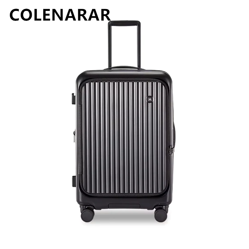 COLENARA المتداول حقيبة السيدات سعة كبيرة حقيبة تروللي بعجلات الجانب افتتاح الصعود صندوق 20 "22" 24 "26" 28 بوصة محمول الأمتعة #2