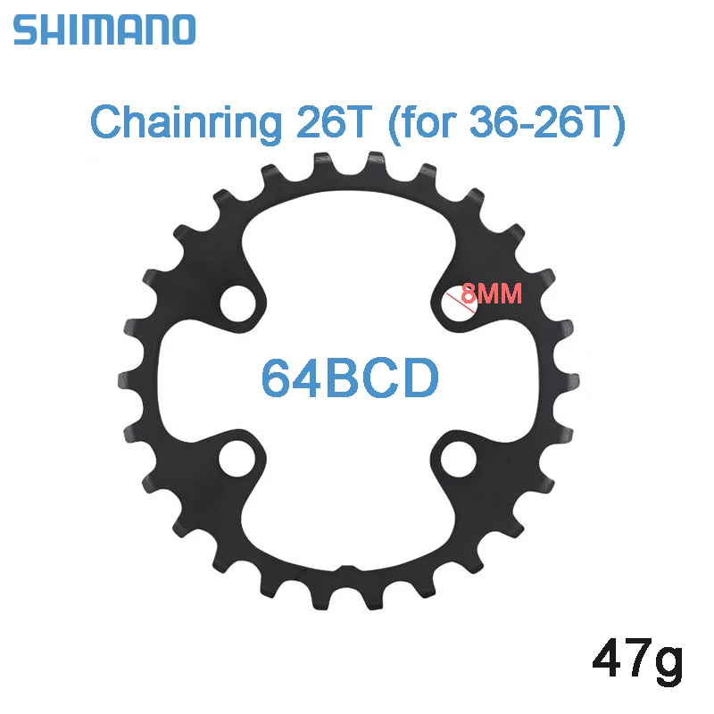 Shimano FC-M5100/MT510 Bicycle Crankset Chainring 11S 64/96BCD 26T-36T Double Chainring Chain Wheel MTB Mountain Bike Sprocket