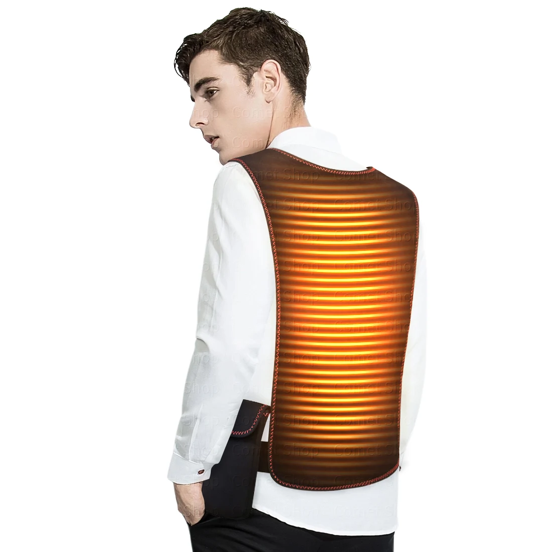 

Carbon Fiber Heating Back Support Relieves Back Stiffness Numbness Warms the Back USB 3Speed Constant Temperature Adjustment