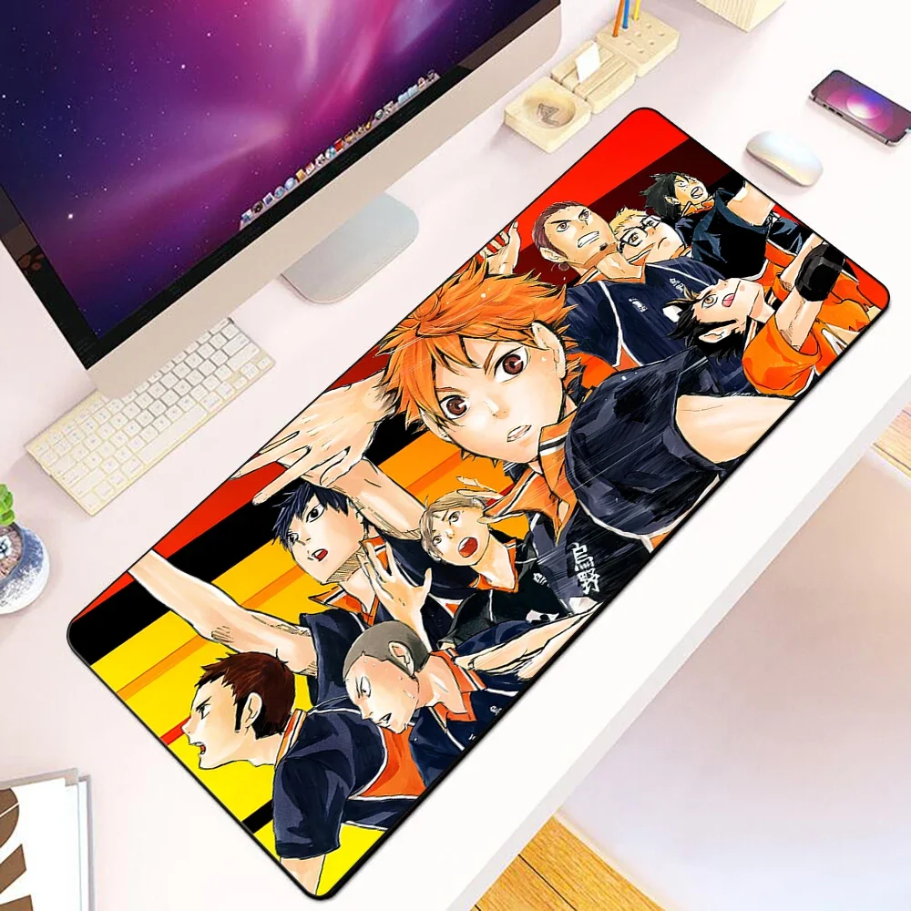 Anime Volleyball Haikyuu Mousepad HD Printing Computer Gamers Locking Edge Non-slip Mouse Pad XXL90x40cm Keyboard PC Desk Pad