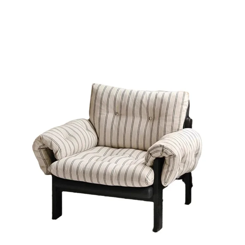 

Light luxury French sofa chair B & B balcony living room cotton and linen removable and lazy