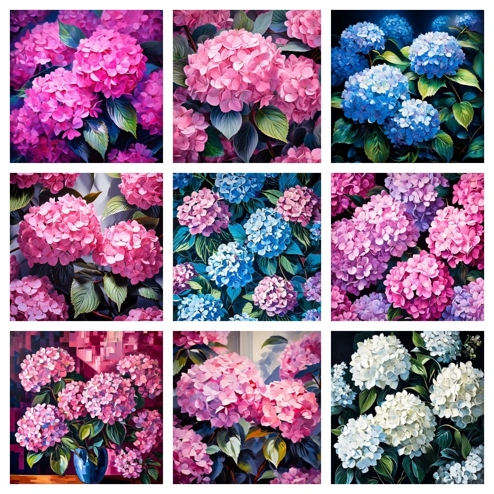 

Гортензия пейзаж набор алмазной живописи красочные цветы искусство Алмазная мозаика вышивка крестиком набор ручной работы домашний декор подарок