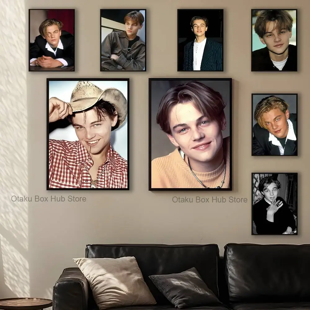 

L-Leonardo Dicaprio Young Poster Prints Wall Art Painting Picture Gift Living Room Bar Restaurant Dec Sticker Large