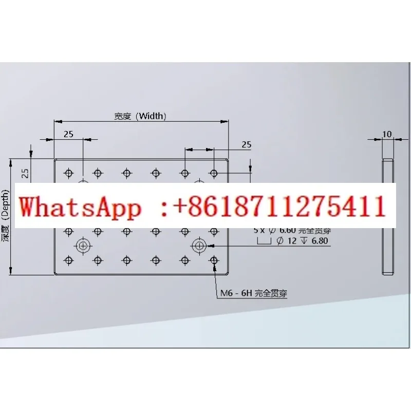 

Высокоточный оптический макет M6, оптическая плоская пластина с резьбовым отверстием, сотовая фиксированная экспериментальная твердая пластина
