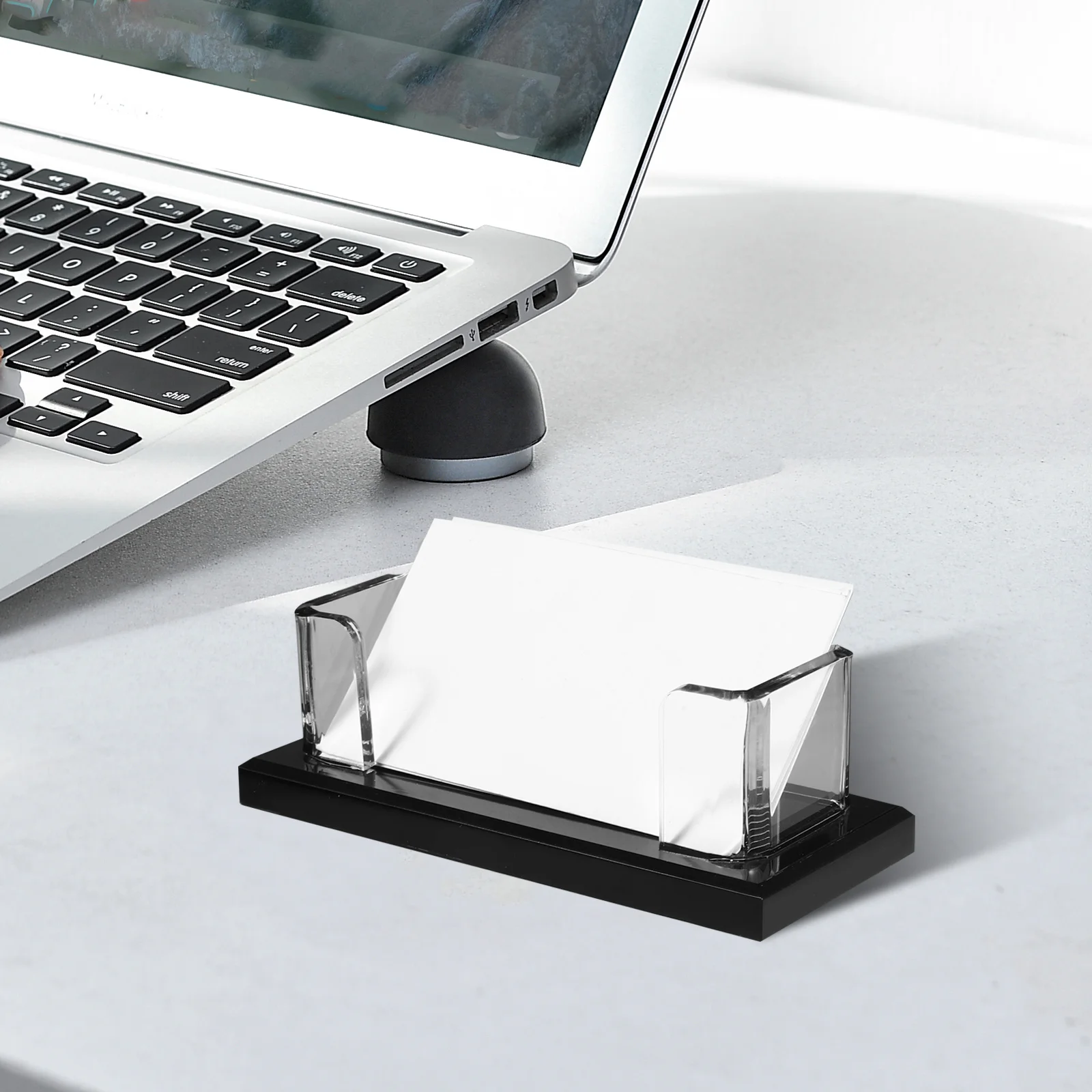 Business Display Stand Acrylic Desk Holder Rack Multiple Slots Postcard Holder Case Business Card Stand Office Desk Card Display