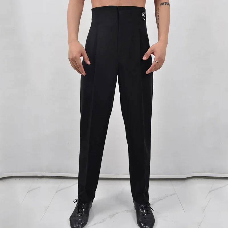 High-End Angepasst Männer Latin Dance Hosen Für Männer Chacha Rumba Tango Ballroom Dance Hosen Erwachsene Latin Wettbewerb Hosen DQS17195