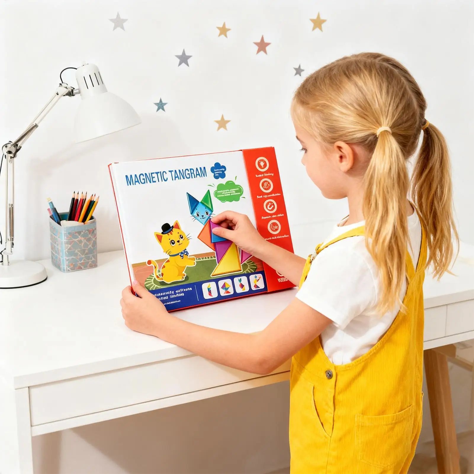 Pattern Blocks Magnetic Educational Activities Geometric Puzzle For Kids Ages 3 Girls Boys Kindergarten Preschool Home School
