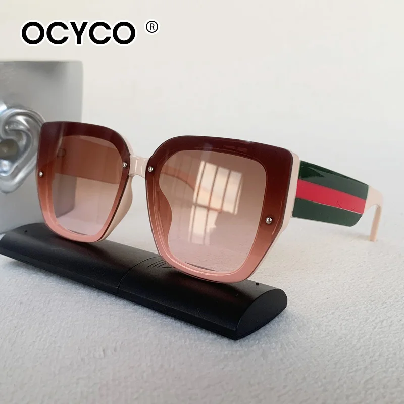 Trendy Quadratische Sonnenbrille Männer Frauen Designer Luxus Marke Große Rahmen Sonnenbrille UV400 Mode Vintage Brillen für Reisen – Detail 12
