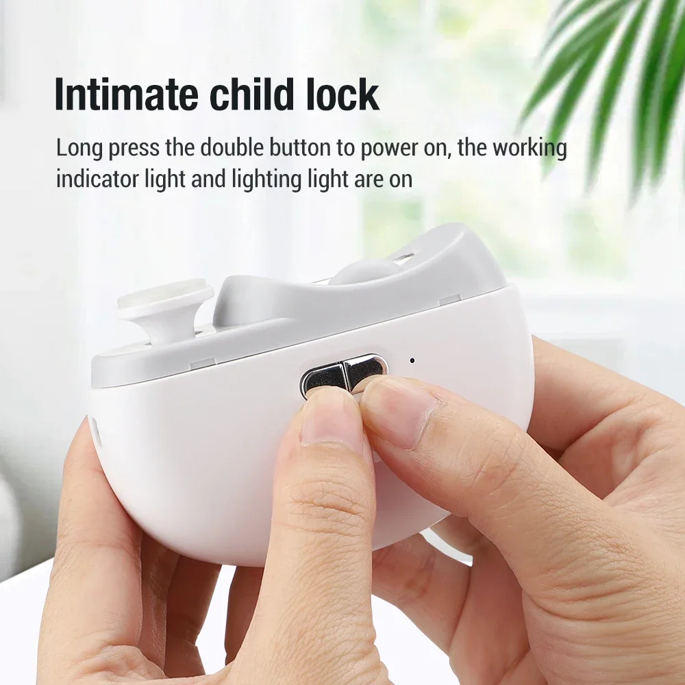 Coupe-ongles électrique, meulage et polissage avec lumière, automatique, Rechargeable, manucure pour bébé et adulte