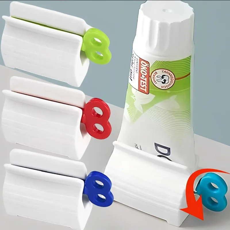 1/2/3/4/6pcs Lazy Person Manual Toothpaste Squeezer Simple Toothpaste Clip Face Wash Seat Style Roller Adult Use Non-patented