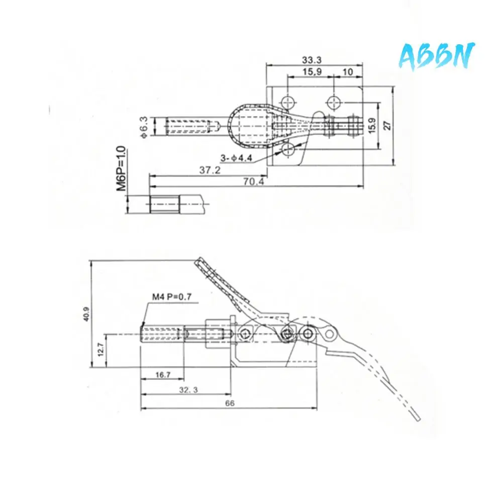 

ABBN-8Pcs GH301A 45Kg Toggle Clamp Quick Release Pull Action Vertical/Horizontal Type Clamps U-Shaped Bar For Woodworking