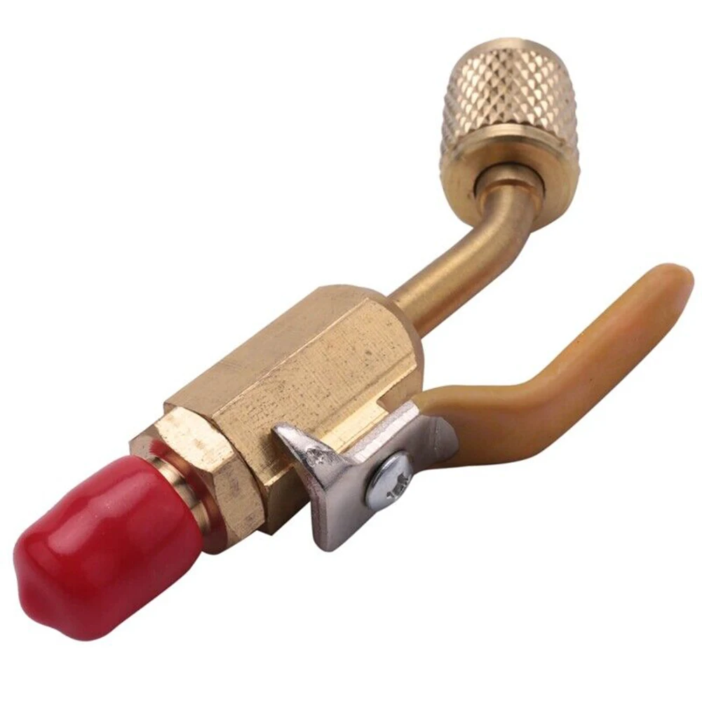 HVAC/R Stop Globe Valve Service Refrigeration Tool R410a  For R134a Brass Shut Valve For A/C Charging Hose HVAC 1/4in AC Refrige