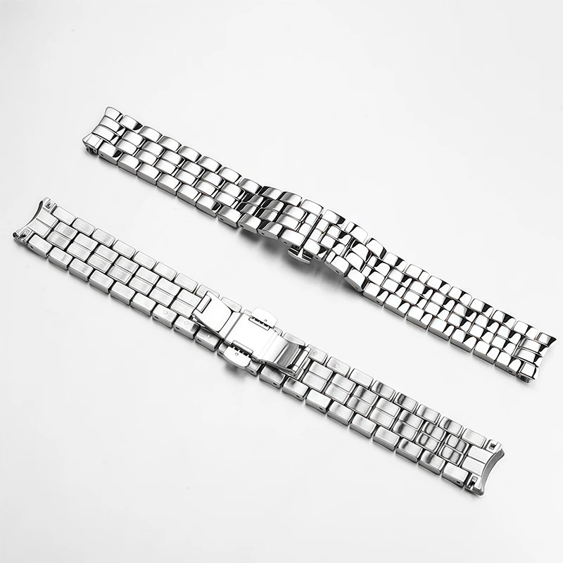 For Chopard Happy Diamond watch chain 274891 278559 Silver stainless steel strap 15mm 18mm Curved Joint Stainles Steel Watchband