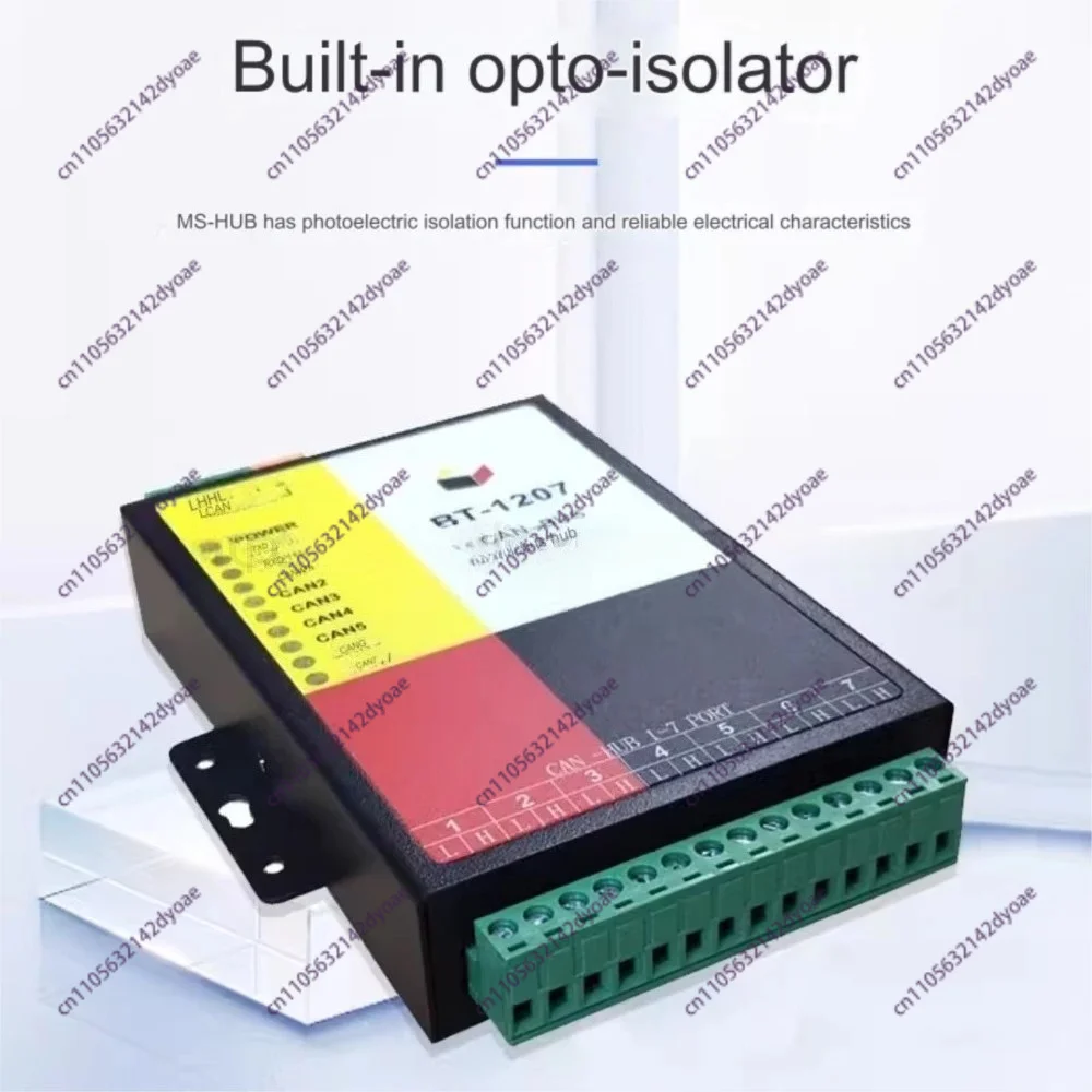 7 Ports CAN BUS HUB Repeater Extender Splitter 1 In 7 Out CAN HUB Bridge Isolated 500Kbps