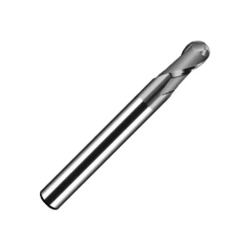 HRC70 Tungsten Carbide Ball Nose End Mill 2 Flute Wear Resistant CNC Milling Tool for Stainless Steel Alloy Steel R0.5 to 10mm