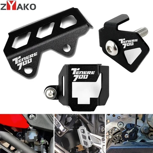 Para YAMAHA TENERE 700 XTZ700 Tenere700 t7 2019-2023 2024 motocicleta CNC cubierta protectora de cilindro maestro de freno trasero protector de Sensor ABS