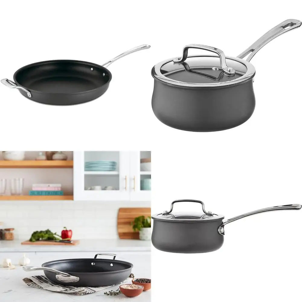 

Cuisinart Contour 12-Inch Hard-Anodized Open Skillet with Assist Handle, Black
